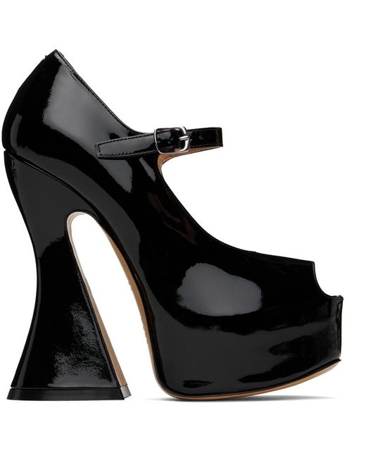 Chaussures charles ix noires à talon sketch Maison Margiela en coloris Black
