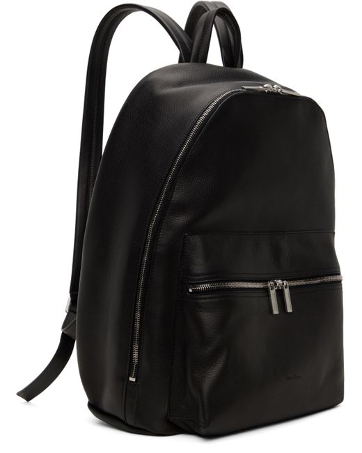 Rick Owens Black Hollywood Leather Backpack for men