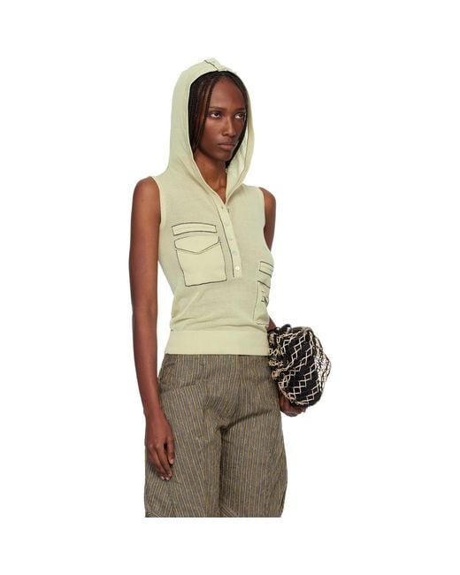 Kiko Kostadinov Green Kreiner Knit Rollneck Tank Top