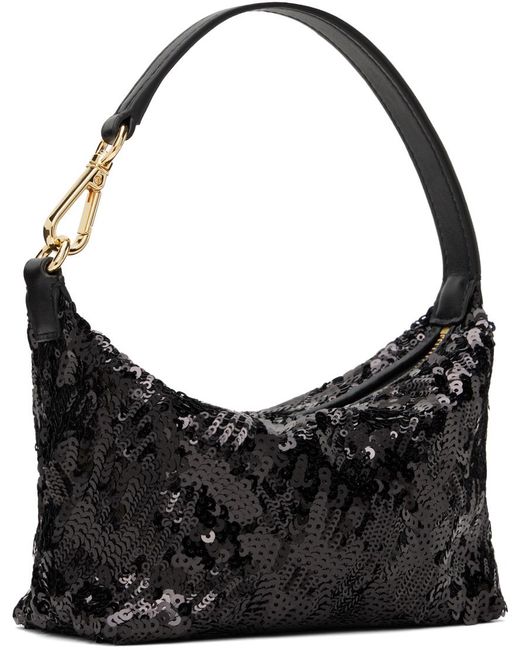 Ganni Black Small Butterfly Small Pouch Sequin Bag