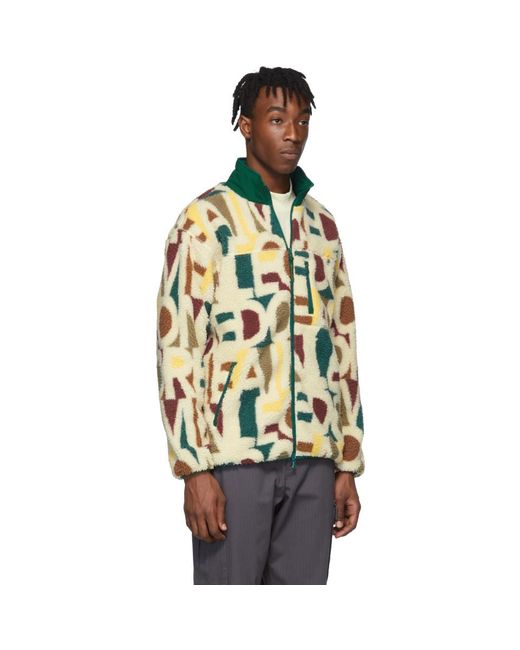 Aimé Leon Dore Blown Print Full Zip Polar Fleece in Green for Men