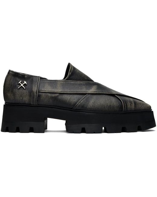 GmbH Black Chunky Chapal Loafers for men
