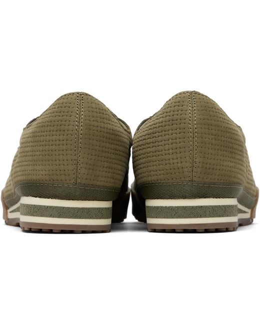 Lacoste Black Khaki Aura Leather Sneakers for men