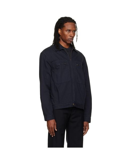 Palmes Blue Worker Denim Jacket for men