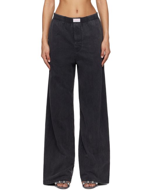 Alexander Wang Wide Leg Lounge Pants in Black Lyst UK