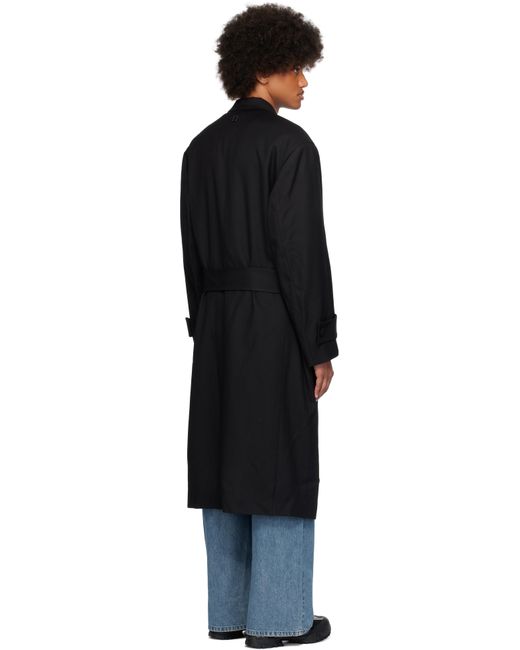 Wooyoungmi Black Belted Single Coat for men