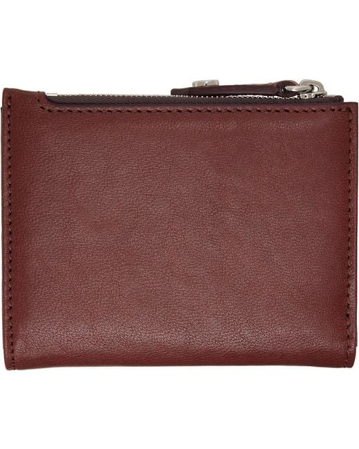 Vivienne Westwood Red Slim Flap Card Holder for men