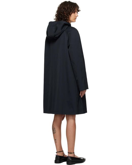 Thom Browne Black Hooded Coat