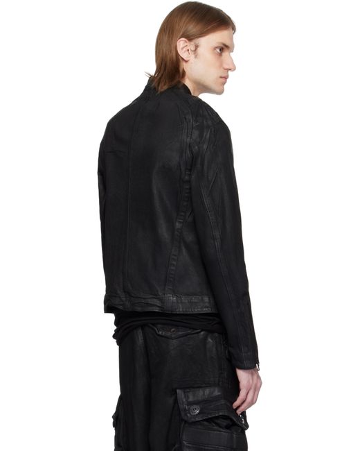 メンズ Julius ブラック Seamed Riders デニムジャケット Black