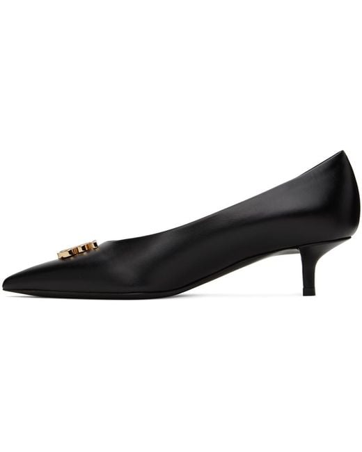 Burberry Black Leather Point-toe Pump