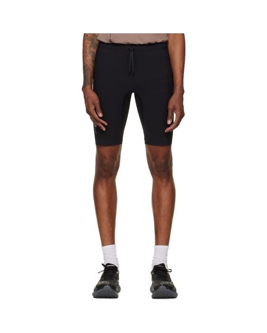 On Shoes Black Zero Half Tight Running Shorts for men