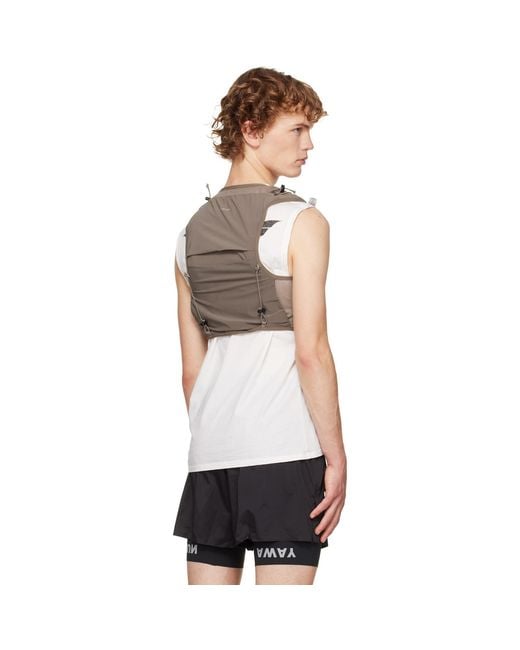 Satisfy White Taupe 'Justice Cordura' 5L Hydration Vest for men