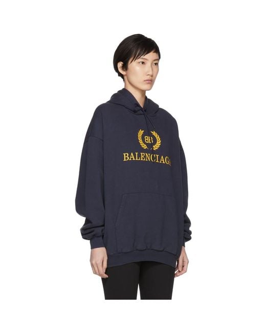 Balenciaga navy sweatshirt sale
