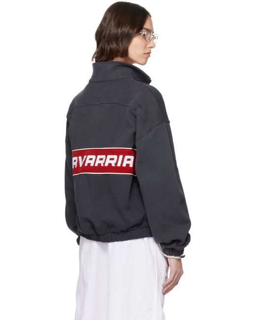Willy Chavarria ブラック 'América' Quarter Zip スウェットシャツ Black