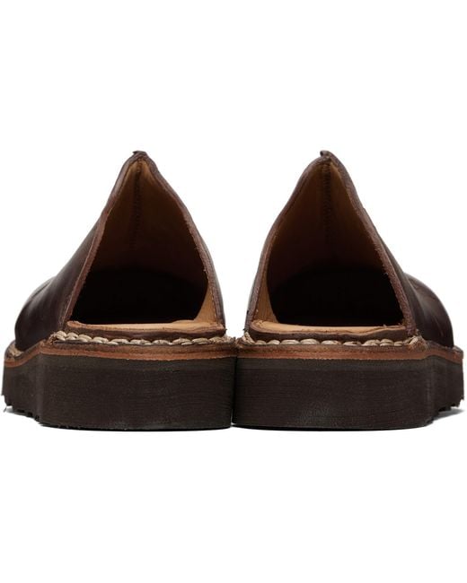 Needles Black Papillon Embossed Mountain Slip-In Loafers for men