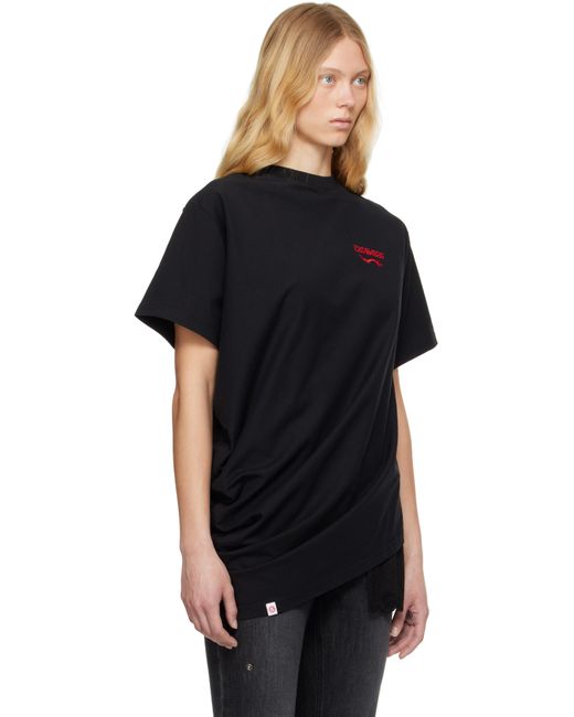 Charles Jeffrey ブラック Topsy Turvy Tシャツ Black