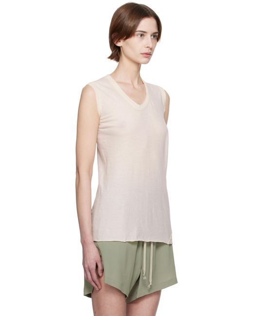 Rick Owens Black Off- Hollywood V-Neck Tank Top