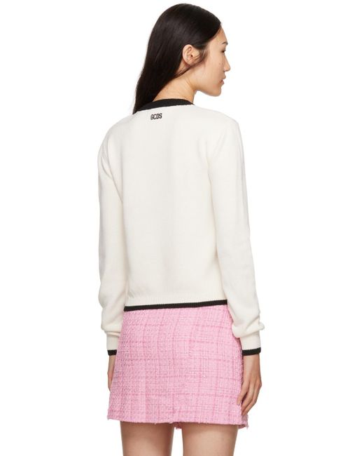 Gcds Multicolor Off-white Intarsia Sweater