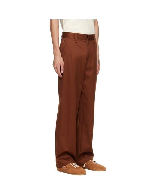 Helmut Lang Brown Chino Trousers for men
