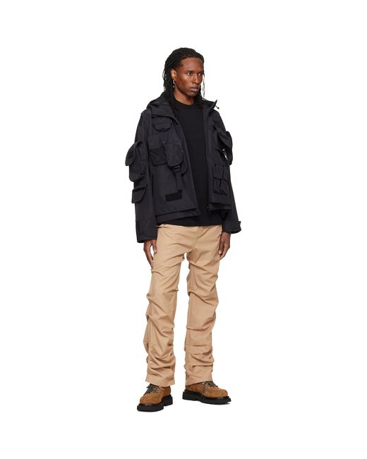 we11done Black Military Shell Jacket for men