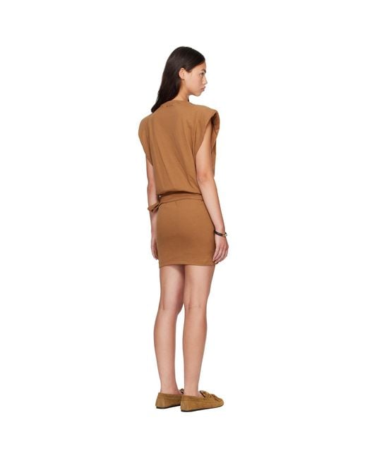 Isabel Marant Brown Tan Marielle Minidress
