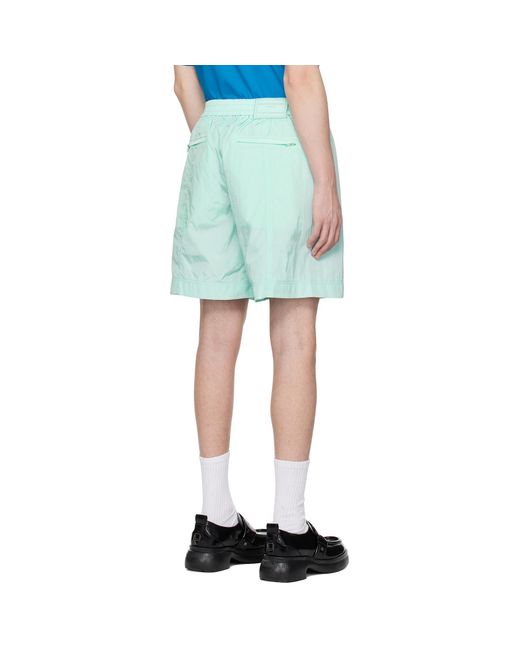Wooyoungmi Blue Paneled Shorts for men