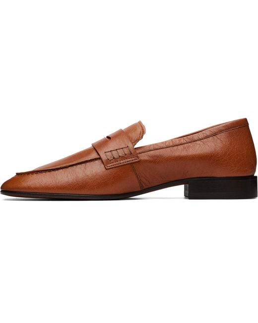 Dries Van Noten Brown Tan Leather Loafers for men
