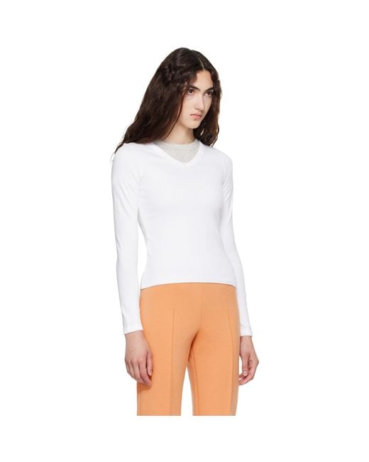Flore Flore White Jill Longsleeve T-Shirt
