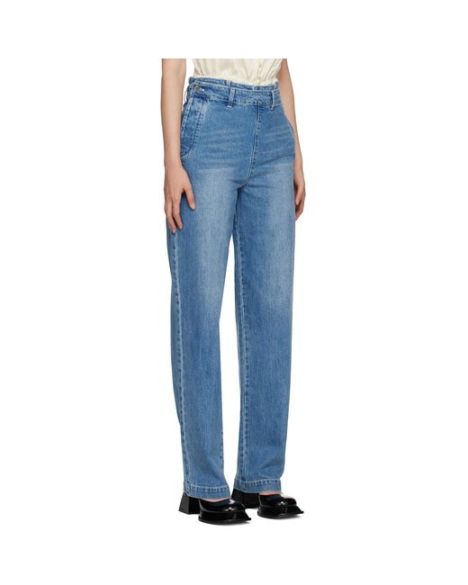 ShuShu/Tong Ssense Exclusive Blue Double Layer Jeans