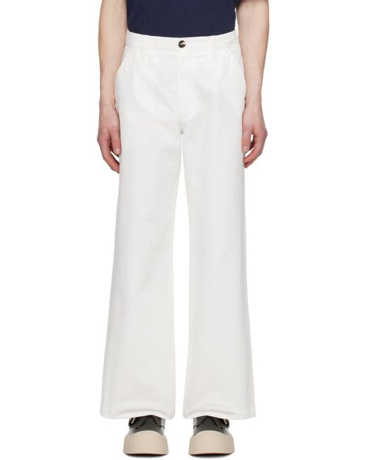 Marni White Fla Trousers for men