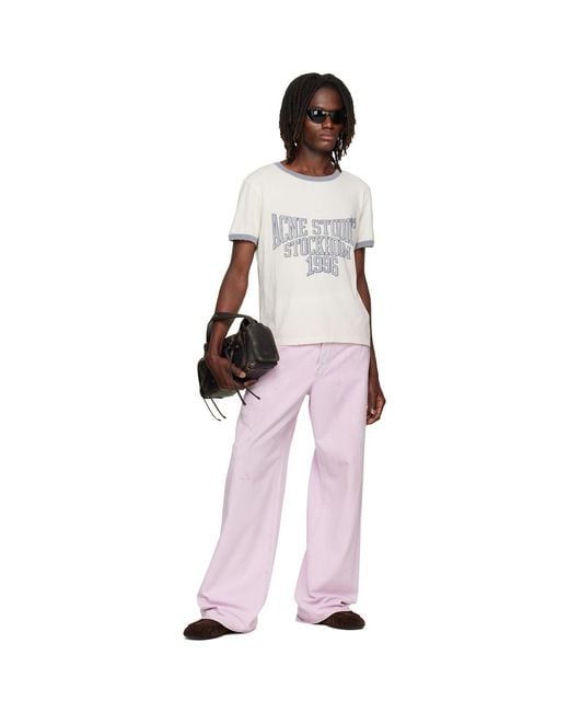 Acne Pink Loose Fit 1981 Jeans for men
