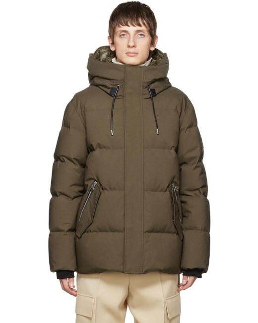Mackage Brown Quilted Down Coat for men
