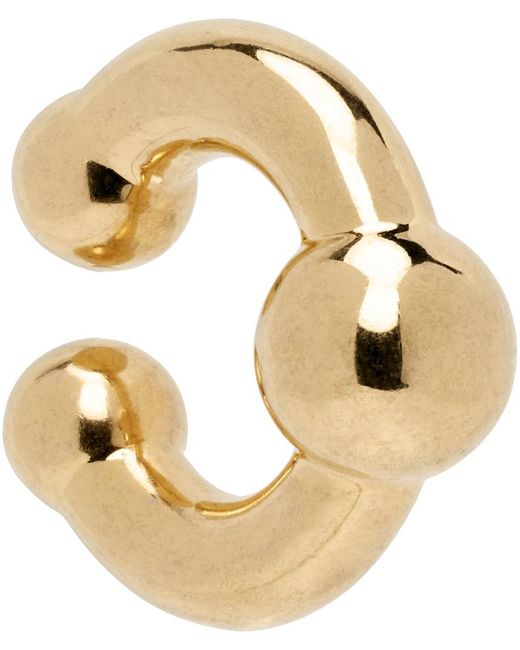 Bijou d'oreille unique de style piercing doré Jean Paul Gaultier en coloris Metallic