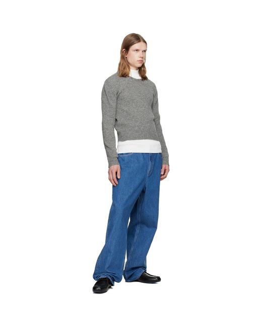 Jil Sander Blue Faded Jeans for men