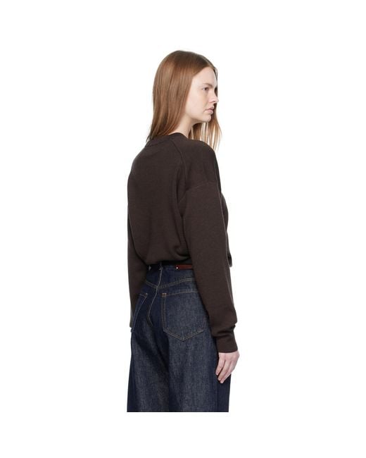 Lemaire Black V Neck Sweater