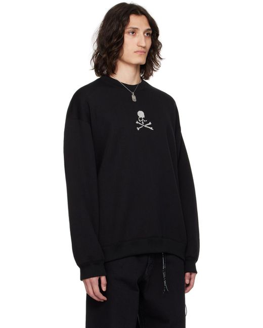 MASTERMIND WORLD Black Boxy-Fit Sweatshirt for men