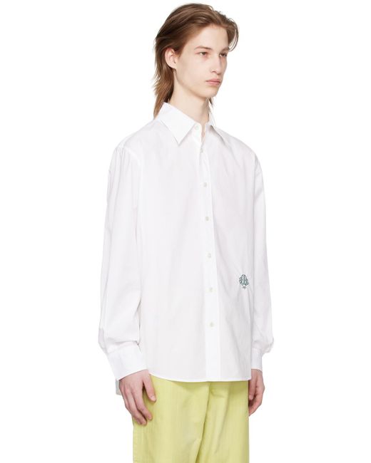 Bode White Monogrammed Shirt for men