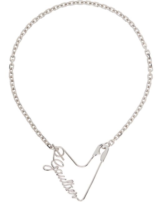 Jean Paul Gaultier Natural Heart Safety Pin Necklace