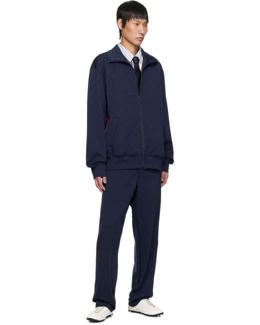 メンズ Comme des Garçons ネイビー ライン トラックジャケット Blue