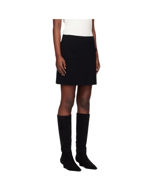 Max Mara Black Pagine Miniskirt