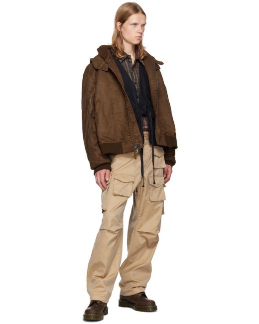 Engineered Garments Brown Ll Faux-Suede Bomber Jacket for men