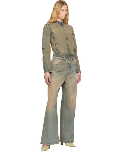 DIESEL Green De-Mornin Denim Jacket
