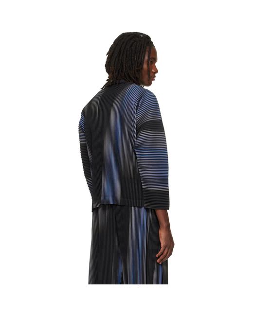 Homme Plissé Issey Miyake Blue Blend Of Lights T-Shirt for men