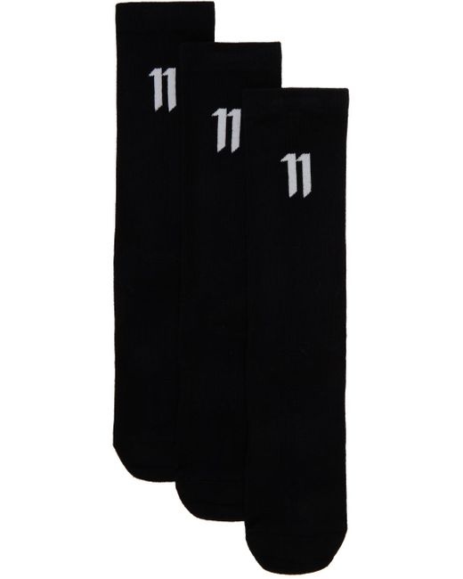 Ensemble de trois paires de chaussettes hauteur mollet noires Boris Bidjan Saberi 11 pour homme en coloris Black
