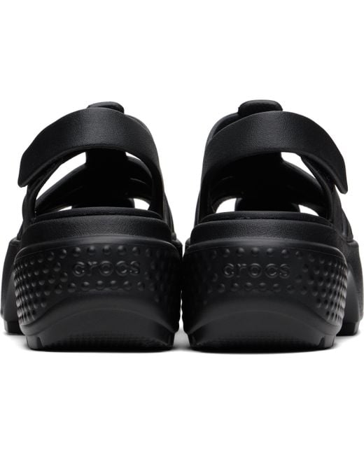 CROCSTM ブラック Stomp フィッシャーマン サンダル Black