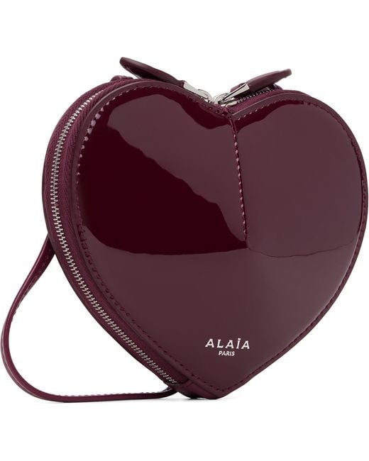 Alaïa Purple Burgundy 'Le Coeur' Small Bag