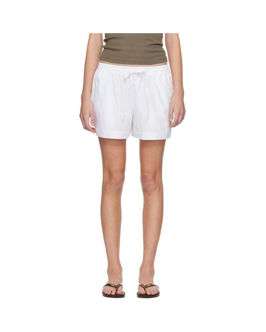 Matteau White Relaxed Shorts