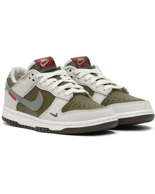 Nike Black Khaki & Dunk Low Retro 'Year Of The Snake' Sneakers for men