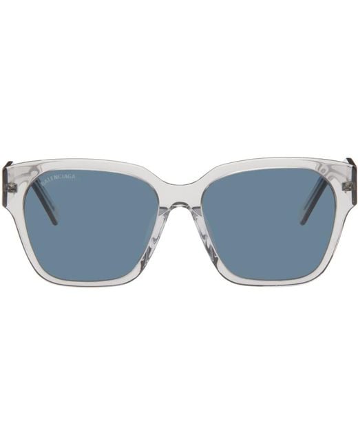 Balenciaga Blue Square Sunglasses for men