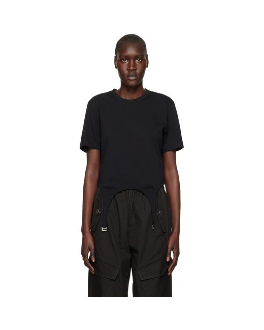 Dion Lee Black Garter T-Shirt